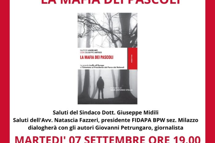 Milazzo. Domani a Villa Vaccarino, dibattito sul libro “La mafia dei pascoli”.