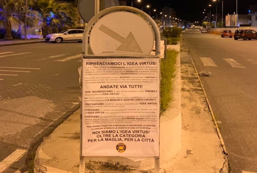 Futuro Igea Virtus, i tifosi alzano la voce: - Andate via tutti!- Barcellona notizie