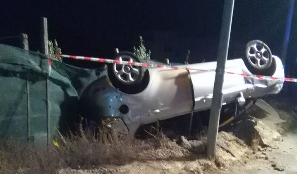 Incidente in Via Rio Rosso. Auto fuori strada