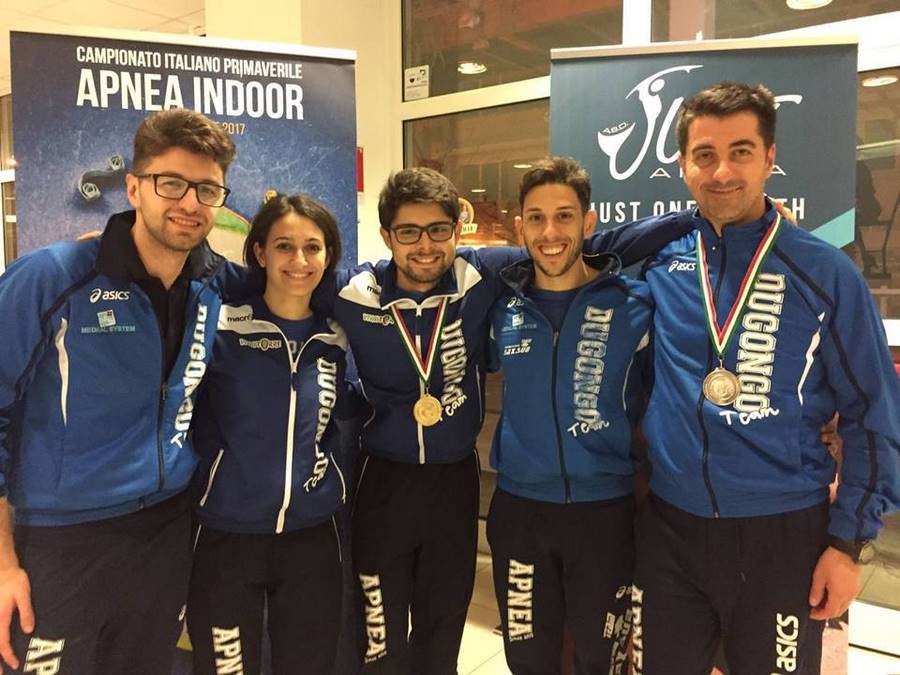 Dugongo team Milazzo in grande evidenza ai Campionati Italiani Apnea Indoor.