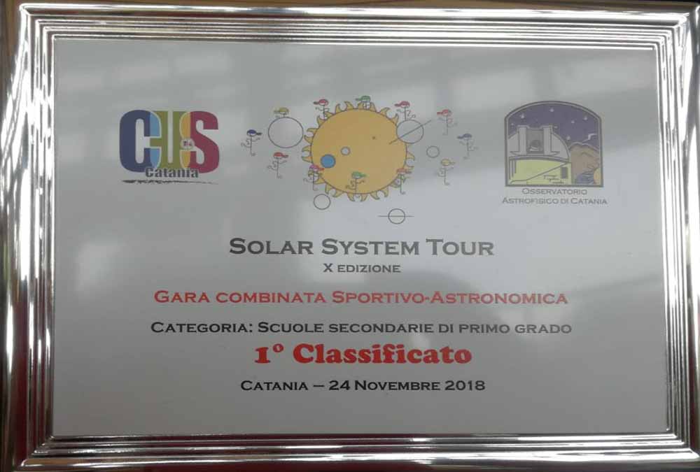 Milazzo. Solar System tour 2018. Il Terzo istituto comprensivo fa centro.